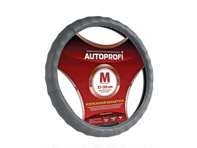 Оплетка "АВТОПРОФИ" кожа ребристая серый AP-265 D.GY M 1/20 от Autoprofi Оплетка "АВТОПРОФИ" кожа ребристая серый AP-265 D.GY M 1/20