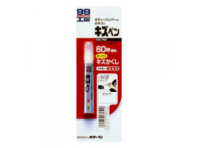 Краска-карандаш для царапин Soft99 KIZU PEN белый перламутр