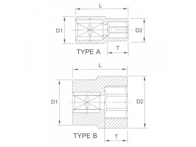 Головка торцевая 6гр. 1/2" 23мм