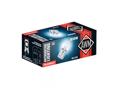 Лампа накаливания AWM R10W 12V 10W (BA15S) от AWM Лампа накаливания AWM R10W 12V 10W (BA15S)